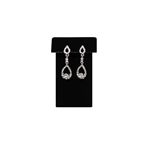 MOOCA 6 Black Velvet Earring Stand Showcase Displays Earring Jewelry Display Stands, 3 1/4 in H, Black Velvet - color: Black Velvet, Regular