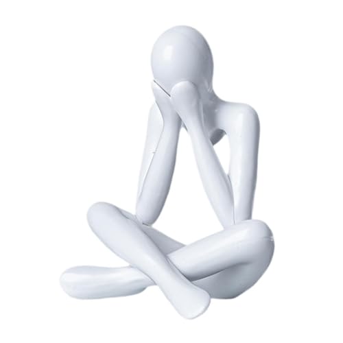 Contemporary Abstract Sculpture for Display, White - color: White