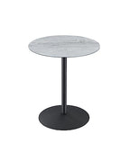 Marble Drink Table,Small Pedestal Table, Martini Tables, Side End Tables with Round Top,Wood Grain Texture,Increase Size and Weighted Base for Small Spaces Living Room,Bedroom - color: Marble-2#