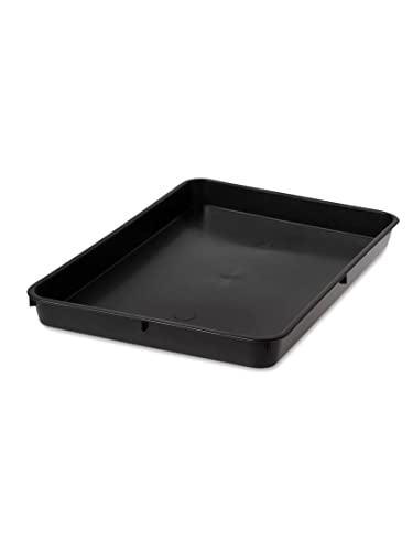 Gardener's Supply Company Small Plant Tray | Multi-use Durable Plastic Tray for Indoor & Outdoor Plants, Seed Starting & Potted Succulents, Flowers | 22-5/8" L x 15-1/2" W x 2" Deep - Black