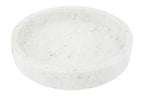Creative Co-Op Minimalist Round Carved Marble Tray or Charcuterie Board, White, 12" - size: 12"