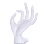 HOMEGOAL Hand Jewelry Holder, Bracelet Ring Watch Jewelry Display Holder Stand, Mannequin Hand, Polyresin, 7 Inch (White) - color: White