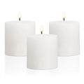 3×3 White Pillar Candles Set of 3 Unscented Handpoured Weddings, Home Decoration, Restaurants, Spa, Church Smokeless Cotton Wick 90 Hour - size: 3×3 white