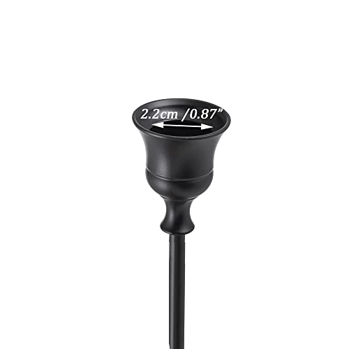 Romadedi Candlestick Holder Matte Black Candle Holder Set of 3 Decorative Candle Holder for Taper Candle for Fireplace Mantel Dinning Table Home Decorations Black 1 Set - size: 1 Set