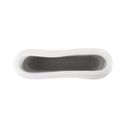 Howard Elliott Collection Hirst White Ceramic Vase with Ripple Texture, Modern Abstract Decorative Flower Vase for Weddings, Floral Arrangements and Home Decor, Small Size, 8 x 8 x 6.5 Inch - size: 6.5"L x 8"W