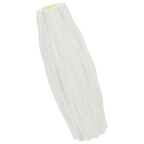 Wakauto Modern Nordic Style White Vase Creative Simplicity Flower Container Decorative Minimalist Home Desktop Ornament for Bouquets and Greenery
