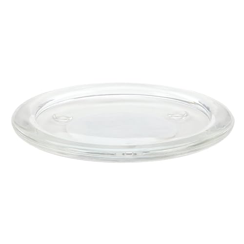 WGV Tea Light Votive Candle Holder Plate 4" W, Clear Flat Plate Glass, Small Home Accent Decor, 1 Pc - color: Clear-flat-4"