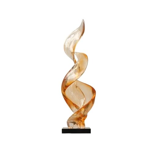 Statue Decorations Modern Decorative Piece, Understated Luxury Abstract Transparent Resin Entryway Art Sculpture. Home Decor Object