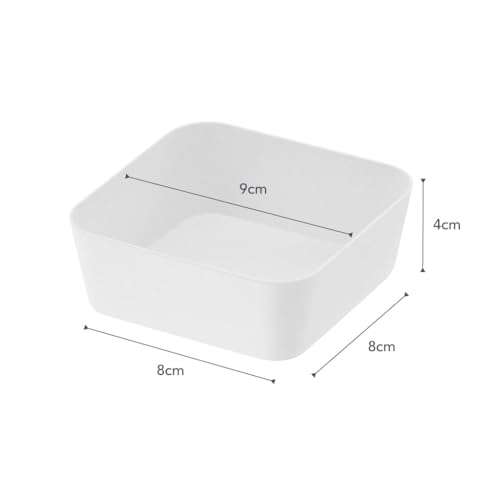 Yamazaki Home Tower Space Saving Vanity Tray - 3.5" X 3.5" - Steel - color: White, size: 3.5" x 3.5" x 1.6"