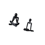 Baoblaze Abstract Thinker Figure Sculpture Decorative Collectible Modern Statue Ornament for Living Room Bedroom Bookshelf Cabinet Home Decor