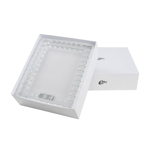 kitCom 8x10Inch Crystal Wedding Frame of Keepsake Photo Frames, Crystal Picture Frames with Sparkling Design, Tabletop Display Decor Frame(Fit 8x10 Max Photos), Clear with Gift Box - size: 8 x 10 inch