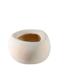 Serene Spaces Living Sienna Ivory Cement Bowl, Decorative Planter, 6" Diameter x 3.5" Tall - size: Pack 1