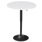 HOOBRO Bar Table, Height-Adjustable Round Pub Table 27-35.4 Inches with Sturdy Base, Modern Style, Easy to Assemble, Suitable for Small Space, White BW58BT01G1 - color: White
