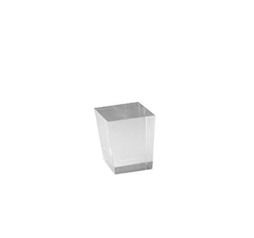 Clear Solid Acrylic Block ，Diamond Polished Acrylic Cube Display Stand ，Jewelry Ring Display Organizer (2" x 2" x 2") - size: 2" x 2" x 2"
