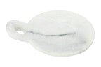 Creative Co-Op Small Marble Handle Dish, 5" x 3.5", White (DF2329) - color: White, size: 5" x 4"