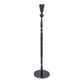 Creative Co-Op Wide Decorative Hand-Forged Metal Taper Holder, Black - size: 5" Round x 20"H