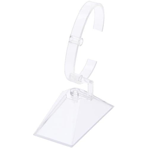 Plymor Clear Plastic Vertical or Horizontal Watch Display Stand (Pack of 2)