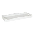 Kate and Laurel Astral Rustic Farmhouse Wood Tray; 10 x 24; White; Decorative Rustic Tray with Distressed Wood and Sophisticated Finish for Farmhouse Decor Scheme
