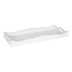 Kate and Laurel Astral Rustic Farmhouse Wood Tray; 10 x 24; White; Decorative Rustic Tray with Distressed Wood and Sophisticated Finish for Farmhouse Decor Scheme