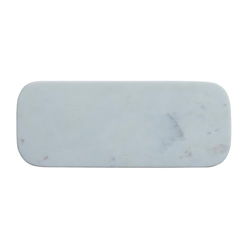 Bloomingville Marble Footed Serving Pedestal, White