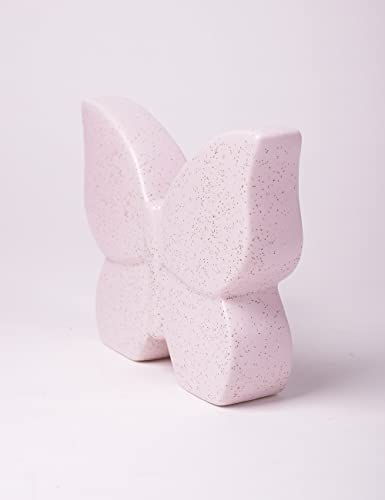 Butterfly Decor Statue Animal Figurine Gift Modern Art Sculpture for Living Room Bedroom Home Ceramic Cream 6.7 Inch