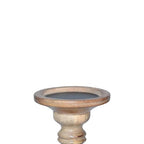 Traditional Wallnut Eco-Friendly Handmade Mango Wood Set of One 9" Pillar Candle Holder