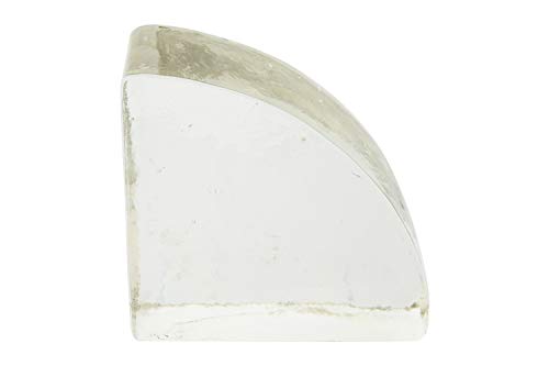 Creative Co-Op Decorative Geometric Glass Block Bookend, Clear - color: Clear