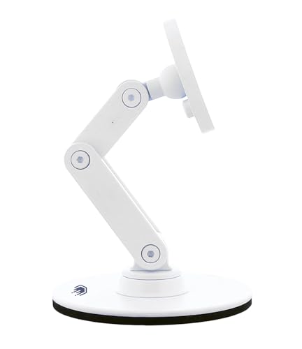 ClikDock Cell Phone Magnetic Wireless Charger Stand, 360° Spin, Aluminum Construction, Compatible with MagSafe Phones for iPhone & Andriod (White) - color: White