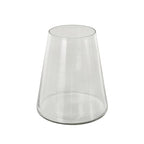 Deco 79 Glass Decorative Vase Cone Shaped Centerpiece Vase, Flower Vase for Home Decoration 7" x 7" x 9", Clear - size: 7" x 7" x 9"