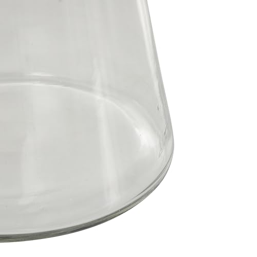 Deco 79 Glass Decorative Vase Cone Shaped Centerpiece Vase, Flower Vase for Home Decoration 7" x 7" x 9", Clear - size: 7" x 7" x 9"