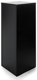 Displays2go, Portable Gallery Pedestal, Laminated Particle Board, Melamine Construction – Black Finish (WDCUBEBLK3) - color: Black, size: 36"H