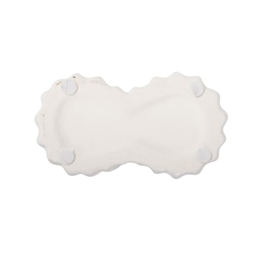 Howard Elliott Collection White Hirst Ceramic Vase for Flowers with Ripple Texture, Abstract Design Decorative Flower Vase for Weddings and Floral Arrangements, Medium, 4 x 4 x 11 Inch - size: 11"L x 4"W