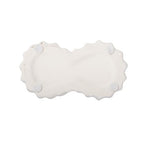 Howard Elliott Collection White Hirst Ceramic Vase for Flowers with Ripple Texture, Abstract Design Decorative Flower Vase for Weddings and Floral Arrangements, Medium, 4 x 4 x 11 Inch - size: 11"L x 4"W