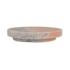 Creative Co-Op Marble Round Soapdish, Pink - color: Pink