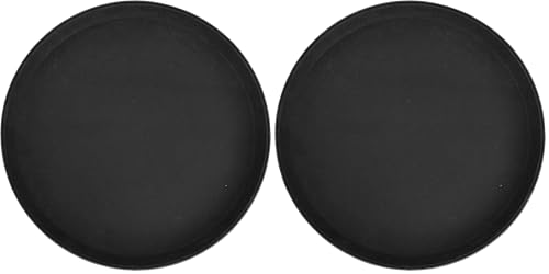 Winco Round Fiberglass Tray with Non-Slip Surface, 11-Inch, Black (Pack of 2) - color: Black, size: 11" (Pack of 2)
