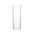 WGVI Hurricane Candle Holder Sleeve, Wide 4", Height 12", Clear Glass Cylinder Candleholder, Chimney Tube, Open Ended Candle Shade, 1 Piece - size: 4"x12"H