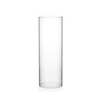 WGVI Hurricane Candle Holder Sleeve, Wide 4", Height 12", Clear Glass Cylinder Candleholder, Chimney Tube, Open Ended Candle Shade, 1 Piece - size: 4"x12"H