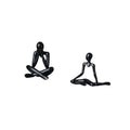 Fenteer Thinker Desktop Figurine Abstract Sculpture Minimalist Ornament Creative Hollow Design Made of Sturdy Pp Suitable for Living Room Office Bookshelf