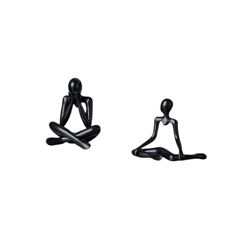 Fenteer Thinker Desktop Figurine Abstract Sculpture Minimalist Ornament Creative Hollow Design Made of Sturdy Pp Suitable for Living Room Office Bookshelf