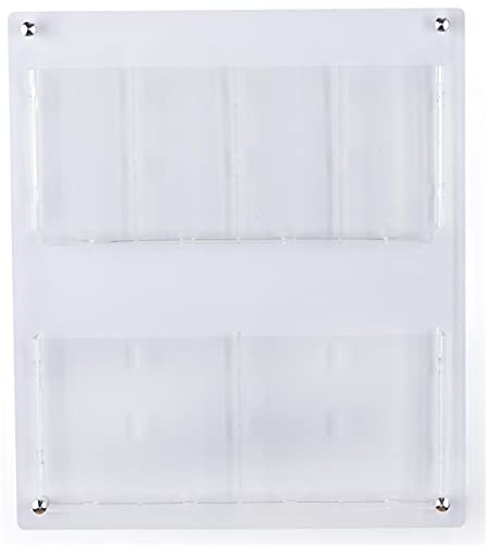 Displays2go Acrylic Literature Holder Wall Mount, 4/8.5" w, 4-8 Pockets - Clear (2RP4CLR) - color: Clear, size: 4 Pockets