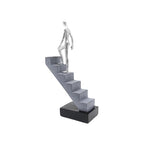 Inspirational Silver Climbing Man Figurine – Decorative Resin Sculpture Symbolizing Love, Motivation & Growth, for Office, Home, or Special Occasions