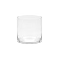 6" Wide 6" Tall Large Hand Blown Sturdy Clear Cylinder Glass Vase, Centerpiece Flower Vase for Rose, Tulip, Boquets, Hurricane Candle Holder (1, 6"x6") - size: 6"x6"