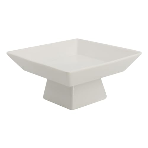 COLLECTIVE HOME - Ceramic Jewelry Tray, Decorative Geometric Jewelry Dish, Luxurious Trinket Tray with High Base, Birthday Mother's Day for Women (Square Glossy) - color: Square Glossy