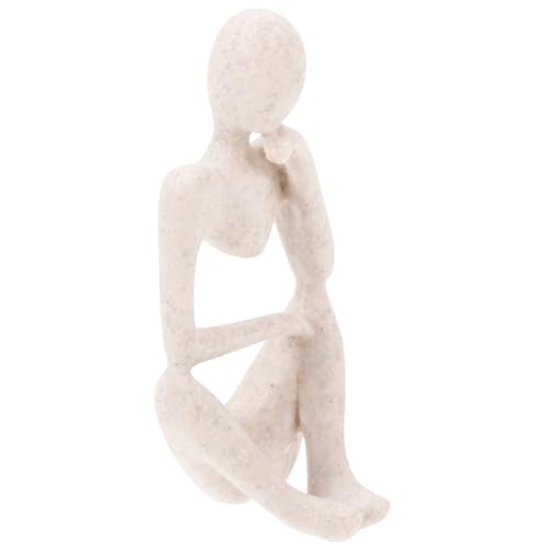 Abstract Thinker Statue Decorative Figure Modern Resin Sculpture Decor for Home Office and Aquarium Aesthetic Abstract Figurine Ornament