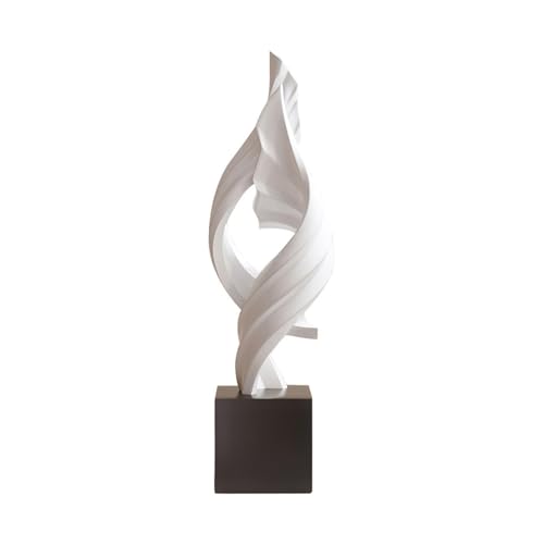 Cool Stuff to Put on Shelves Modern Abstract Sculpture Decoration, White Resin Tabletop Decorative Item Room Decor Aesthetic(White B) - color: White B