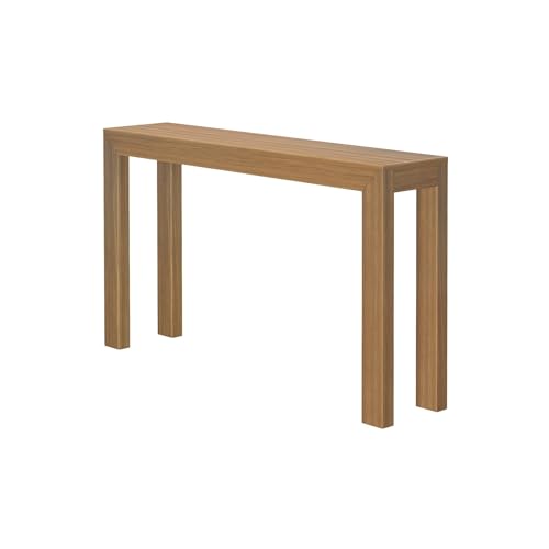 Plank+Beam Modern Solid Wood Console Table, 56 Inch, Sofa Table, Narrow Entryway Table for Hallway, Behind the Couch, Living Room, Foyer, Easy Assembly, Pecan - color: Pecan, size: 56 Inch