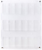 Displays2go 3-Tiered Clear Acrylic Magazine Rack, Adjustable, 9-18 Pockets - Clear (2RP9CLR) - color: Clear, size: 9 Pockets