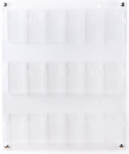 Displays2go 3-Tiered Clear Acrylic Magazine Rack, Adjustable, 9-18 Pockets - Clear (2RP9CLR) - color: Clear, size: 9 Pockets