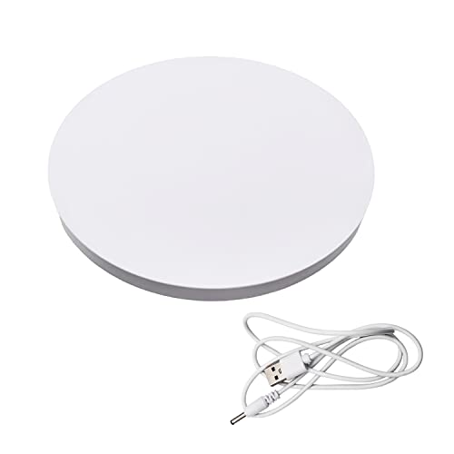 Funvalley Surperfect 9.8 Inches Electric Motorized Rotating Turntable Display Stand, USB Automatic Turntable Table for 360 Degree Products Display