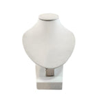 Portrait Jewelry Stand Pendant Jewelry Display Stand Wooden Portrait Neck Model Necklace Holder Stand for Selling - color: White